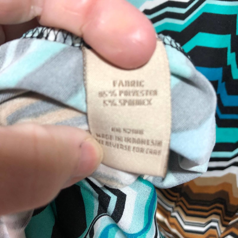 Jonathan Martin Summer Dress Size Medium Green/Brown - Picture 7 of 7